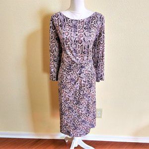 Apanage Snake Print Dress with Long Sleeves